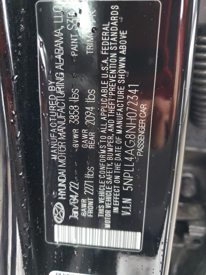 2022 HYUNDAI ELANTRA SE VIN:5NPLL4AG8NH072341