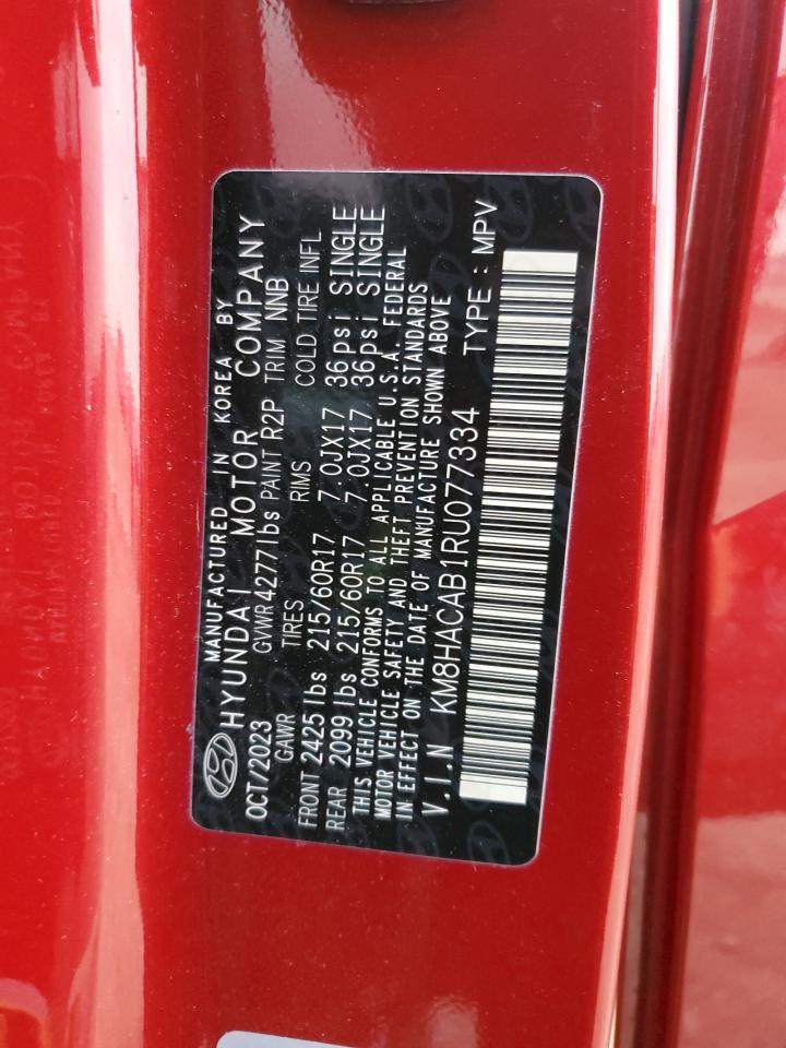 2024 HYUNDAI KONA SE VIN:KM8HACAB1RU077334