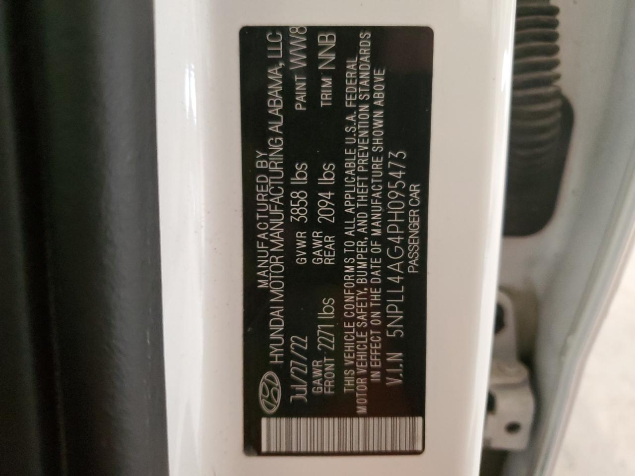 2023 HYUNDAI ELANTRA SE VIN:5NPLL4AG4PH095473