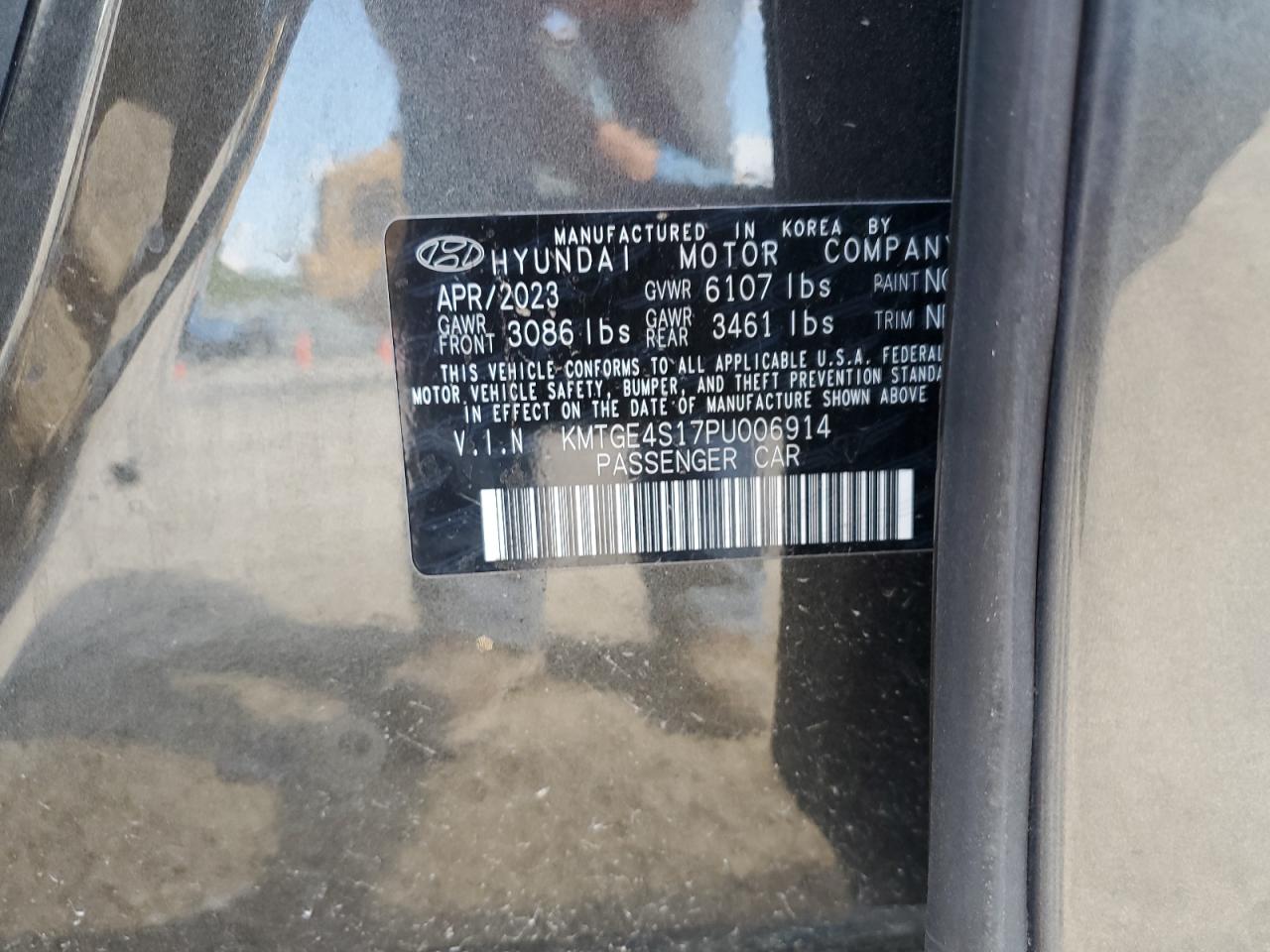 2023 GENESIS G80 VIN:KMTGE4S17PU006914