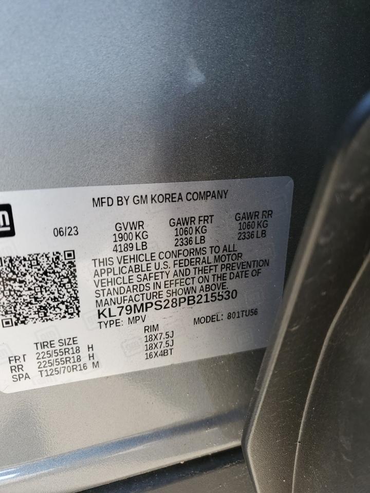 2023 CHEVROLET TRAILBLAZER LT VIN:KL79MPS28PB215530