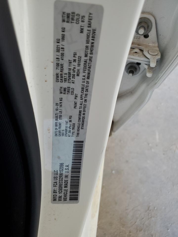 2024 RAM 1500 TRADESMAN VIN:1C6SRECG2RN152096