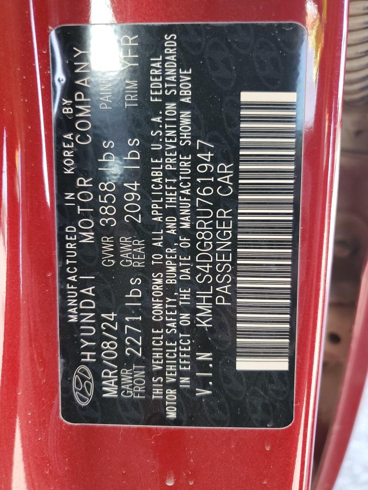 2024 HYUNDAI ELANTRA SEL VIN:KMHLS4DG8RU761947