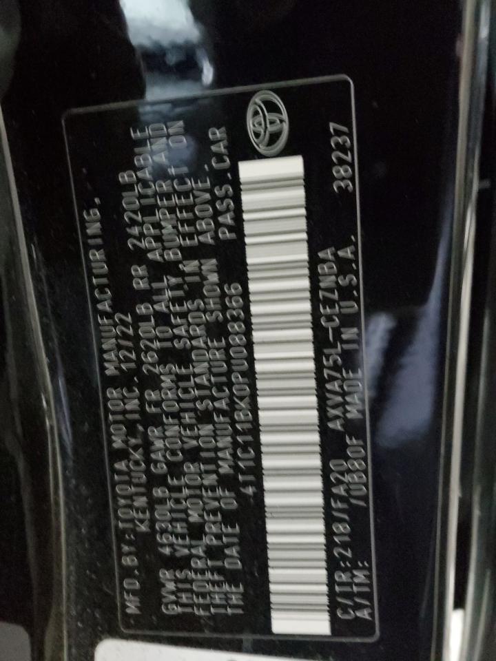 2023 TOYOTA CAMRY LE VIN:4T1C11BK0PU088366
