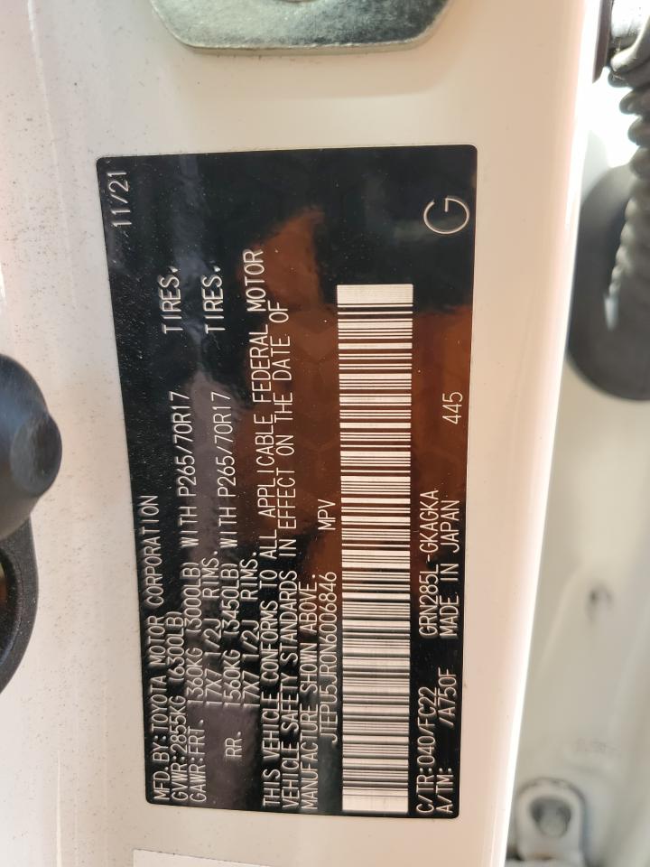 2022 TOYOTA 4RUNNER SR5/SR5 PREMIUM VIN:JTEPU5JR0N6006846