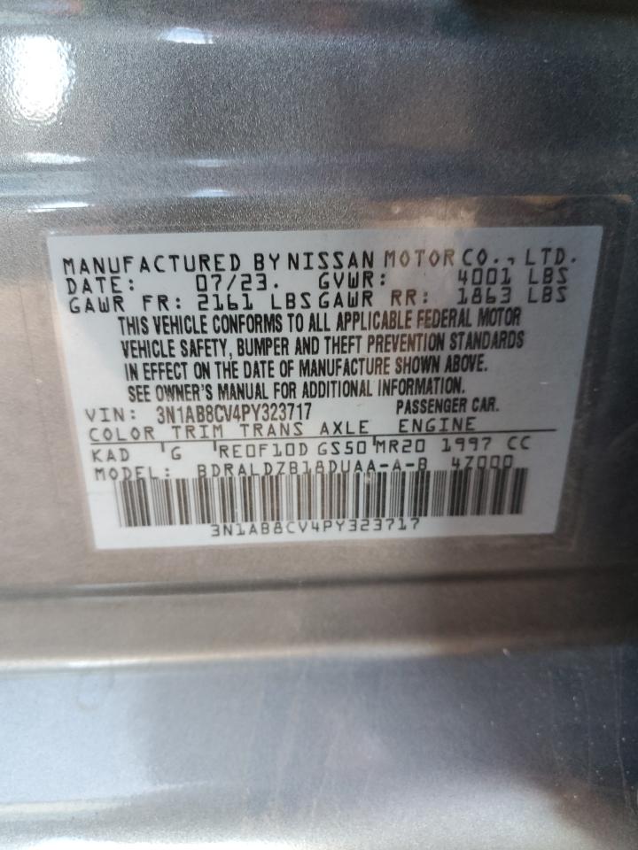 2023 NISSAN SENTRA SV VIN:3N1AB8CV4PY323717