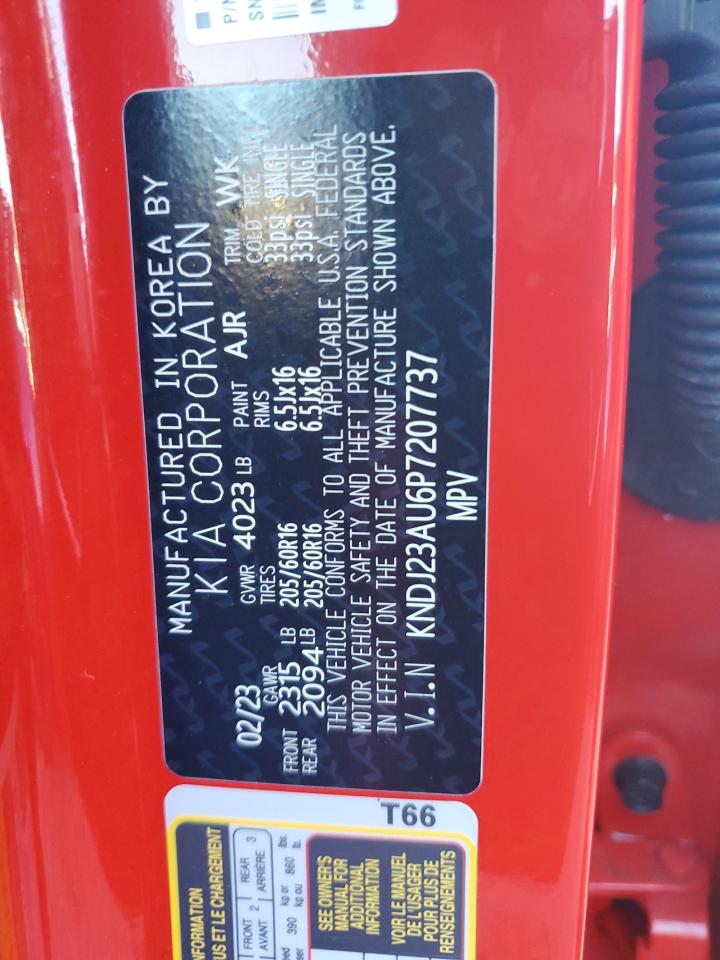 2023 KIA SOUL LX VIN:KNDJ23AU6P7207737