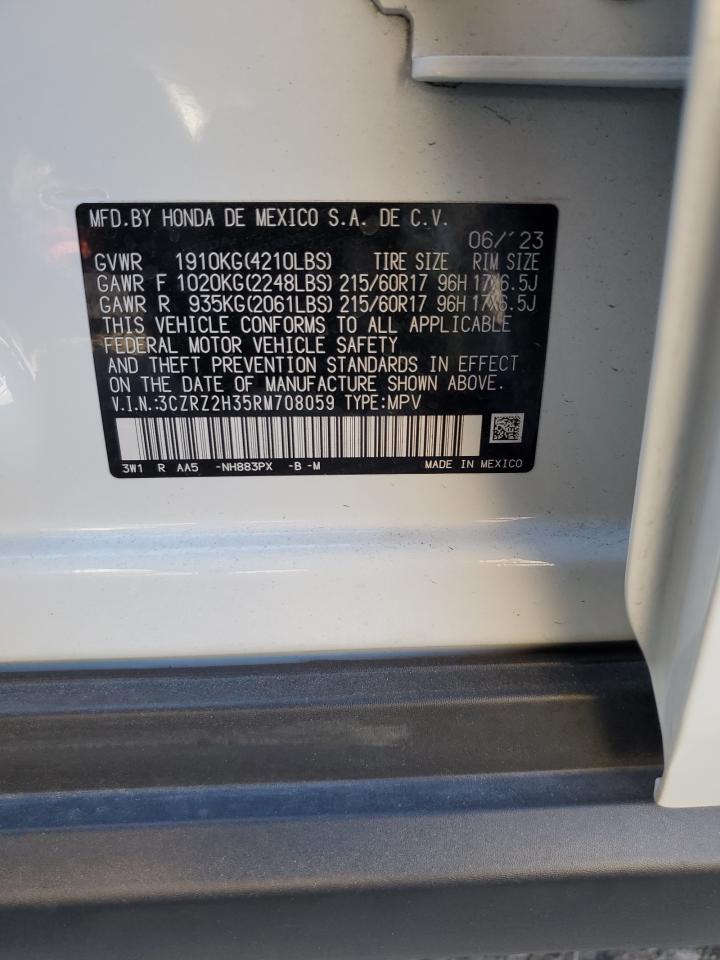 2024 HONDA HR-V LX VIN:3CZRZ2H35RM708059