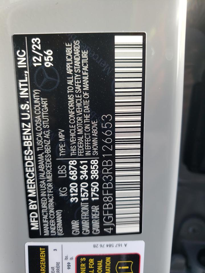 2024 MERCEDES-BENZ GLE 580 4MATIC VIN:4JGFB8FB3RB126653