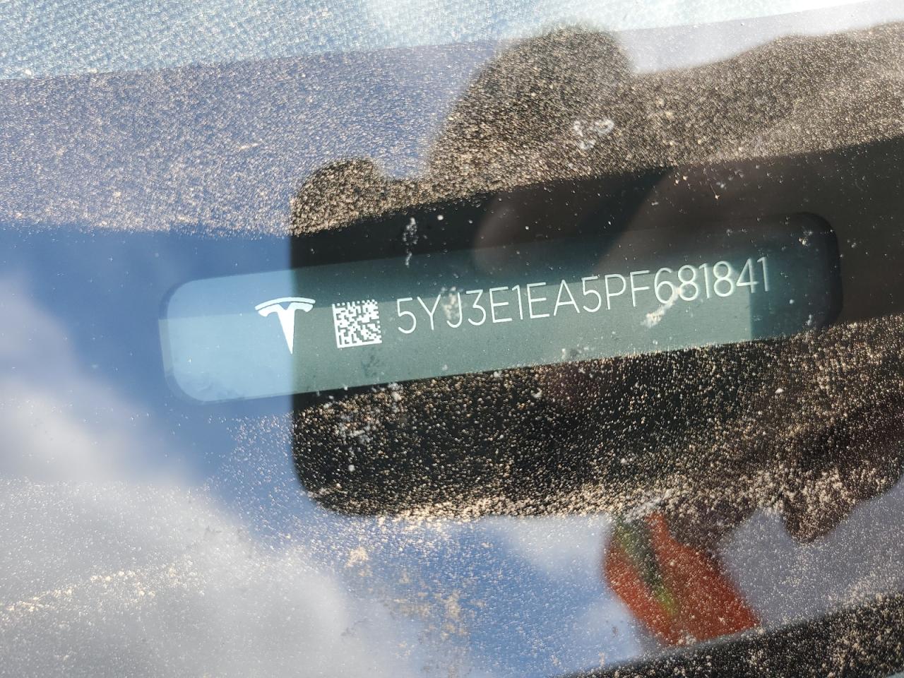 2023 TESLA MODEL 3 VIN:5YJ3E1EA5PF681841