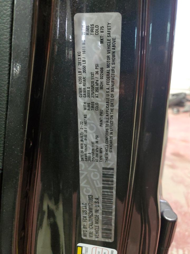 2022 JEEP WRANGLER UNLIMITED SAHARA 4XE VIN:1C4JJXP62NW171003