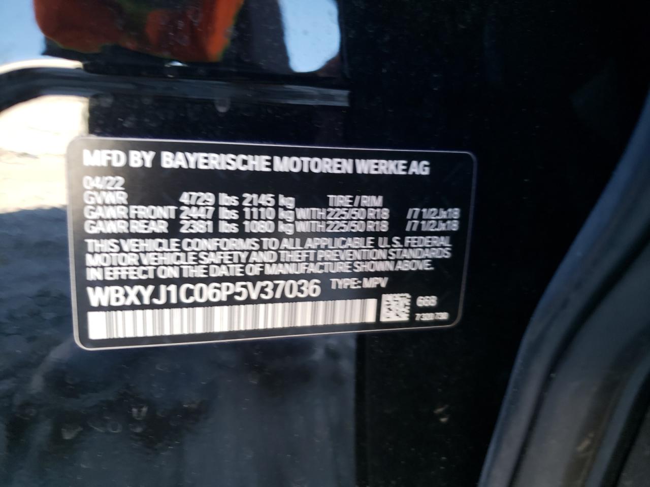 2023 BMW X2 XDRIVE28I VIN:WBXYJ1C06P5V37036