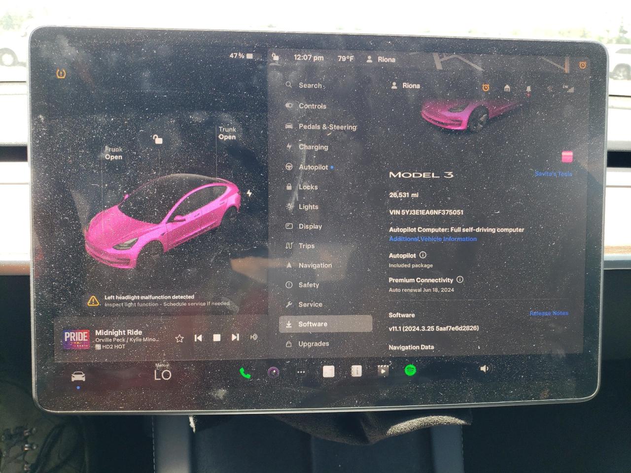 2022 TESLA MODEL 3 VIN:5YJ3E1EA6NF375051