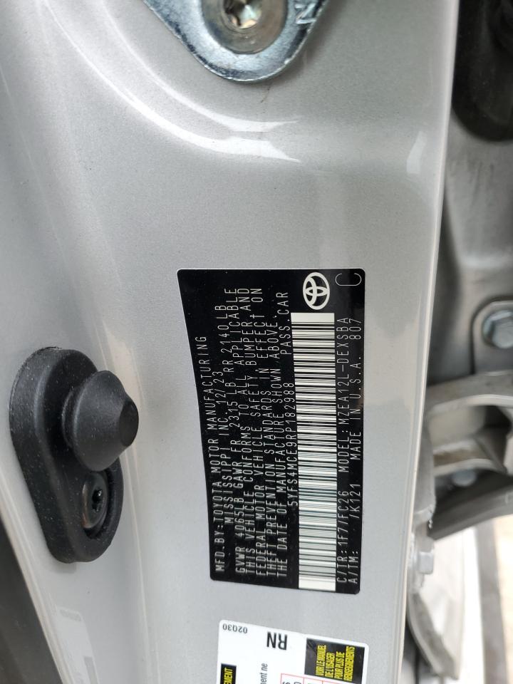 2024 TOYOTA COROLLA SE VIN:5YFS4MCE9RP182988
