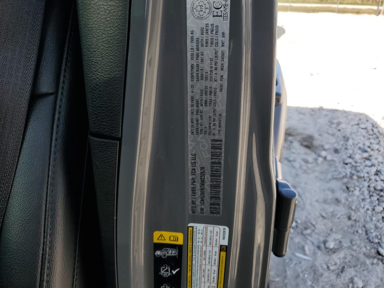 2022 JEEP WRANGLER UNLIMITED SAHARA VIN:1C4HJXEN7NW232676