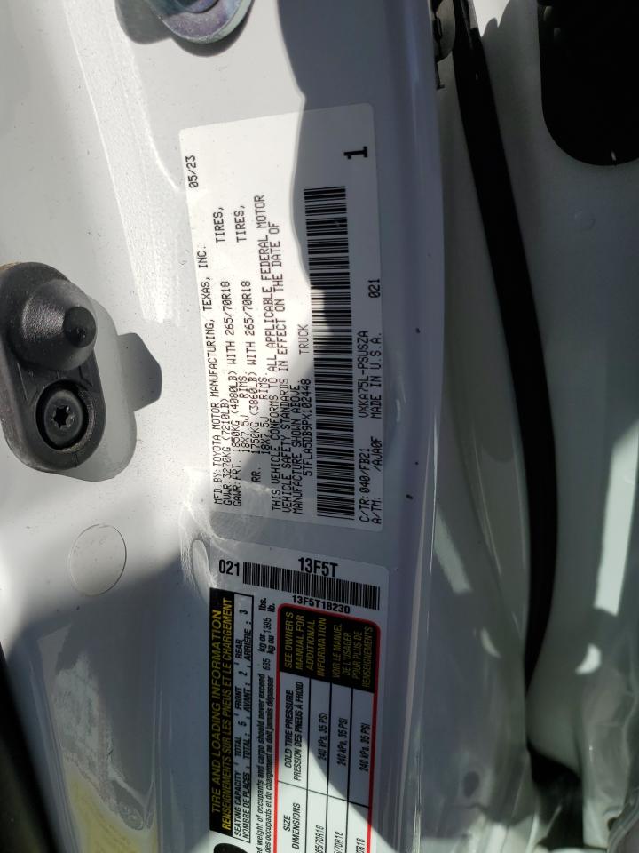 2023 TOYOTA TUNDRA CREWMAX SR VIN:5TFLA5DB9PX102448