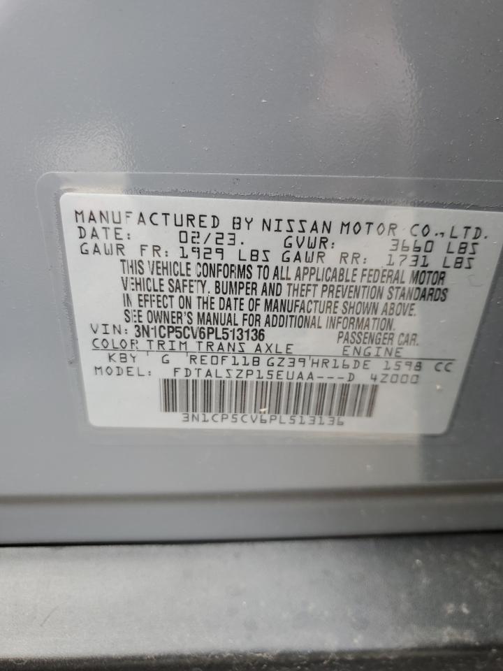 2023 NISSAN KICKS SV VIN:3N1CP5CV6PL513136