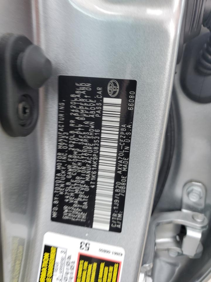 2023 TOYOTA CAMRY XSE VIN:4T1K61AK9PU835316