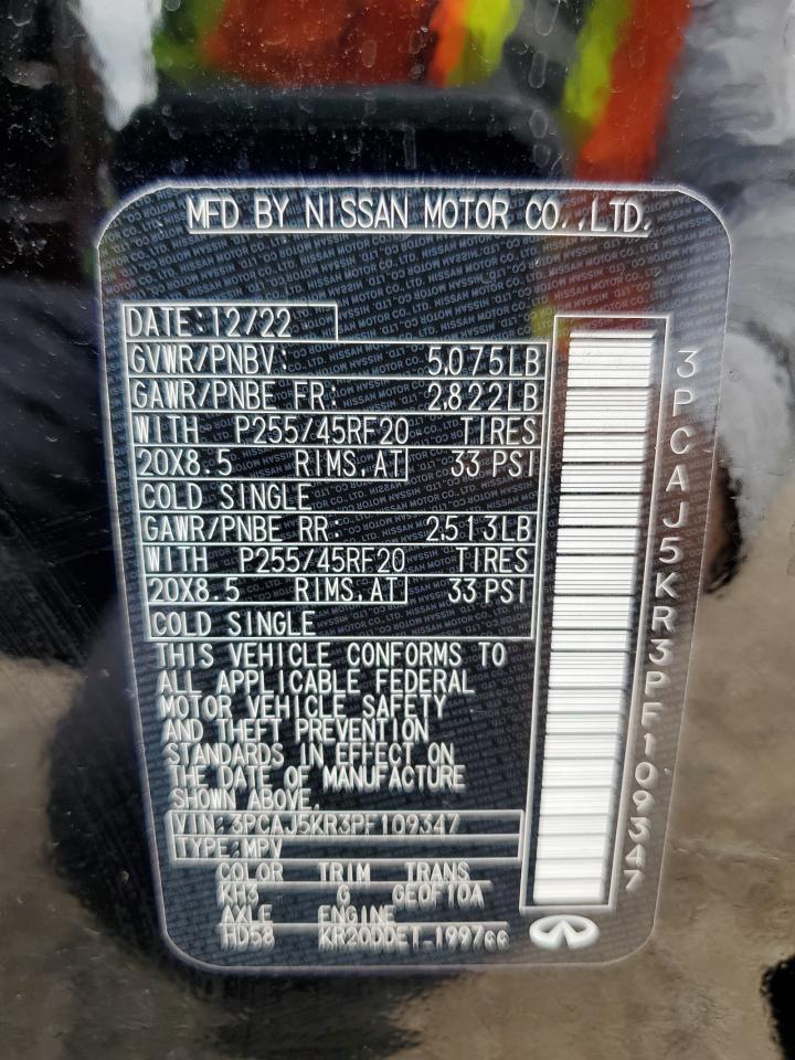 2023 INFINITI QX55 ESSENTIAL VIN:3PCAJ5KR3PF109347