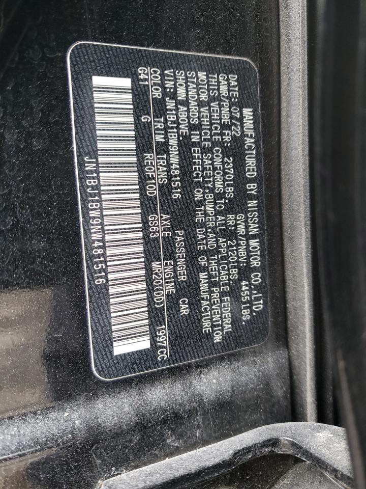 2022 NISSAN ROGUE SPORT SV VIN:JN1BJ1BW9NW481516