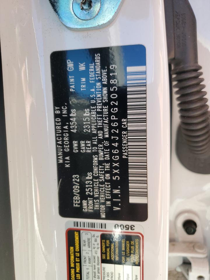 2023 KIA K5 GT LINE VIN:5XXG64J26PG205819