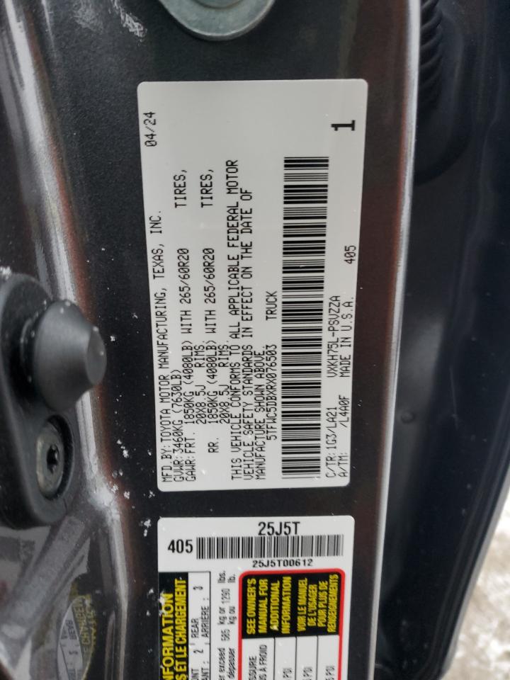 2024 TOYOTA TUNDRA CREWMAX LIMITED VIN:5TFWC5DBXRX076503