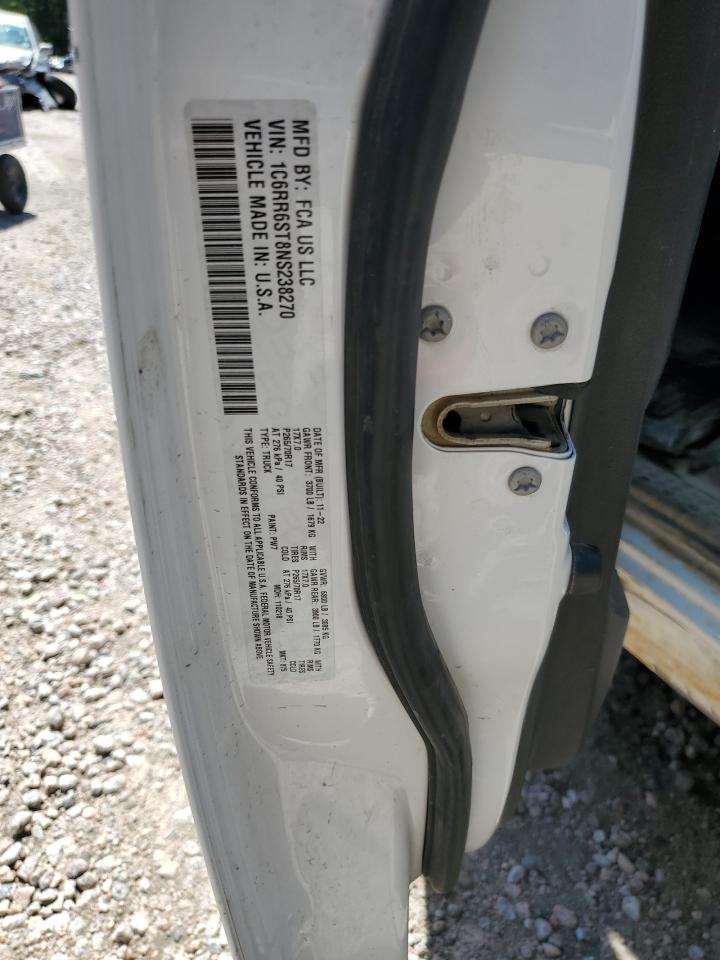 2022 RAM 1500 CLASSIC TRADESMAN VIN:1C6RR6ST8NS238270