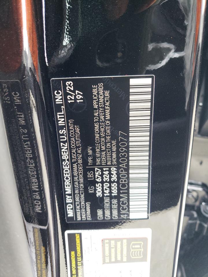 2023 MERCEDES-BENZ EQE SUV 350 4MATIC VIN:4JGGM1CB0PA039077