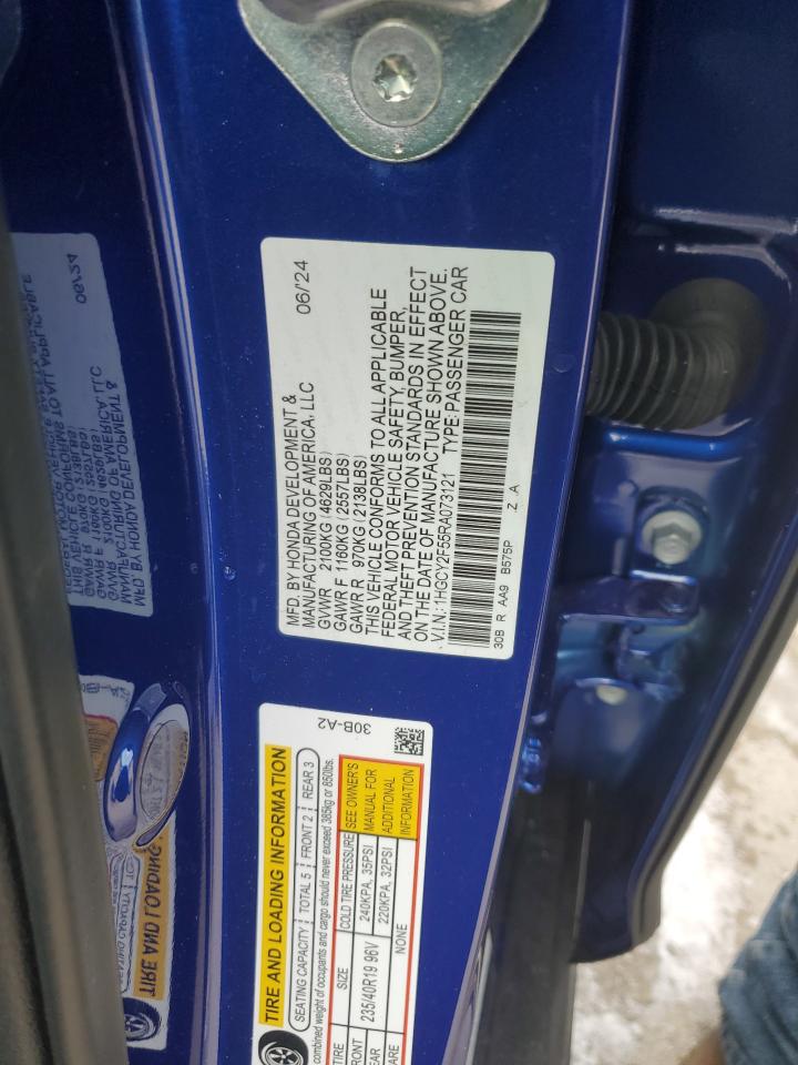 2024 HONDA ACCORD HYBRID SPORT VIN:1HGCY2F55RA073121
