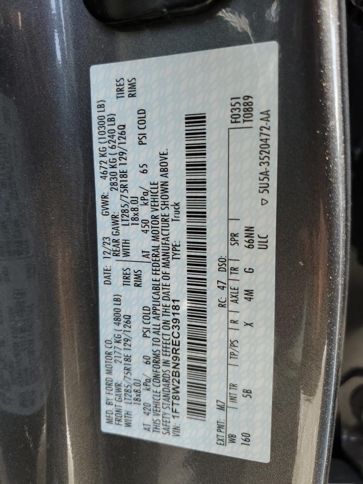 2024 FORD F250 SUPER DUTY VIN:1FT8W2BN9REC39181