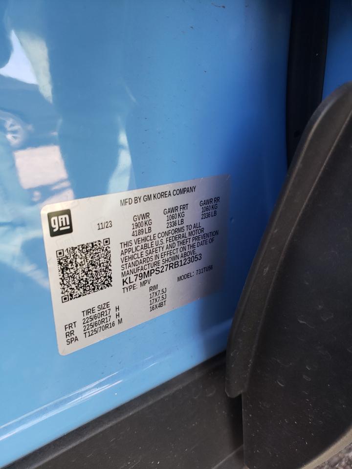 2024 CHEVROLET TRAILBLAZER LT VIN:KL79MPS27RB123053