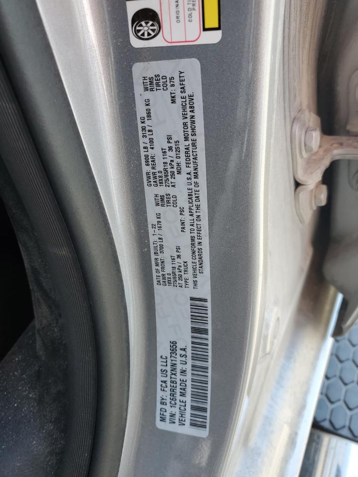 2022 RAM 1500 BIG HORN/LONE STAR VIN:1C6RREBTXNN173656