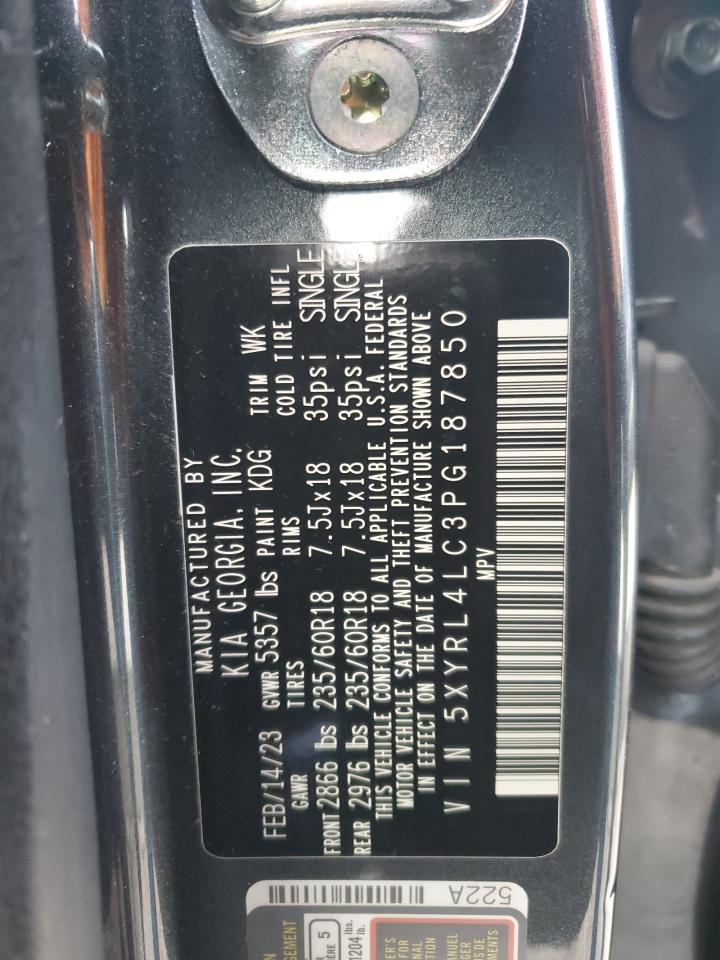2023 KIA SORENTO S VIN:5XYRL4LC3PG187850