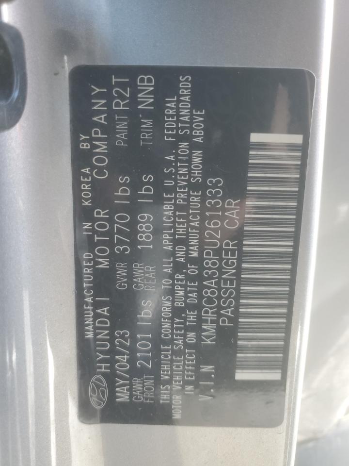 2023 HYUNDAI VENUE SEL VIN:KMHRC8A38PU261333