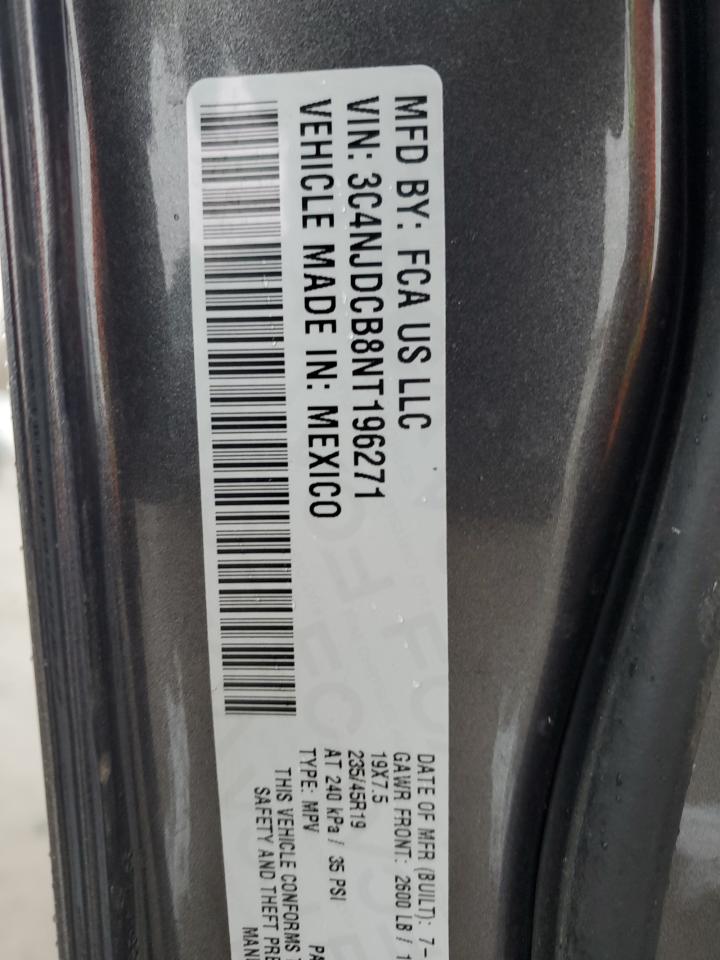2022 JEEP COMPASS LIMITED VIN:3C4NJDCB8NT196271