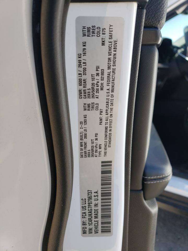 2023 JEEP GRAND CHEROKEE L LAREDO VIN:1C4RJKAG7P8796737