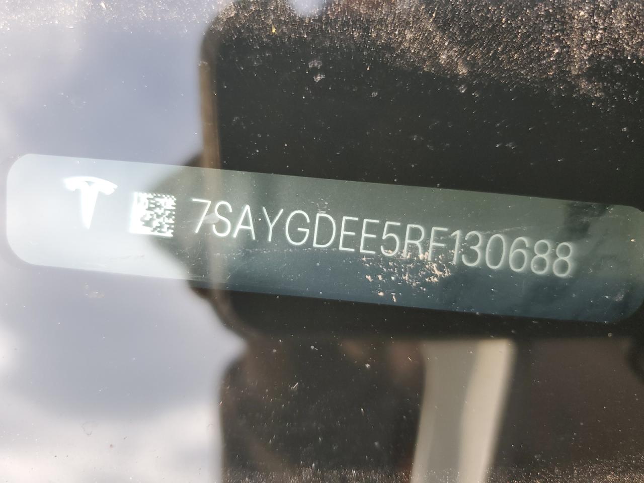 2024 TESLA MODEL Y VIN:7SAYGDEE5RF130688