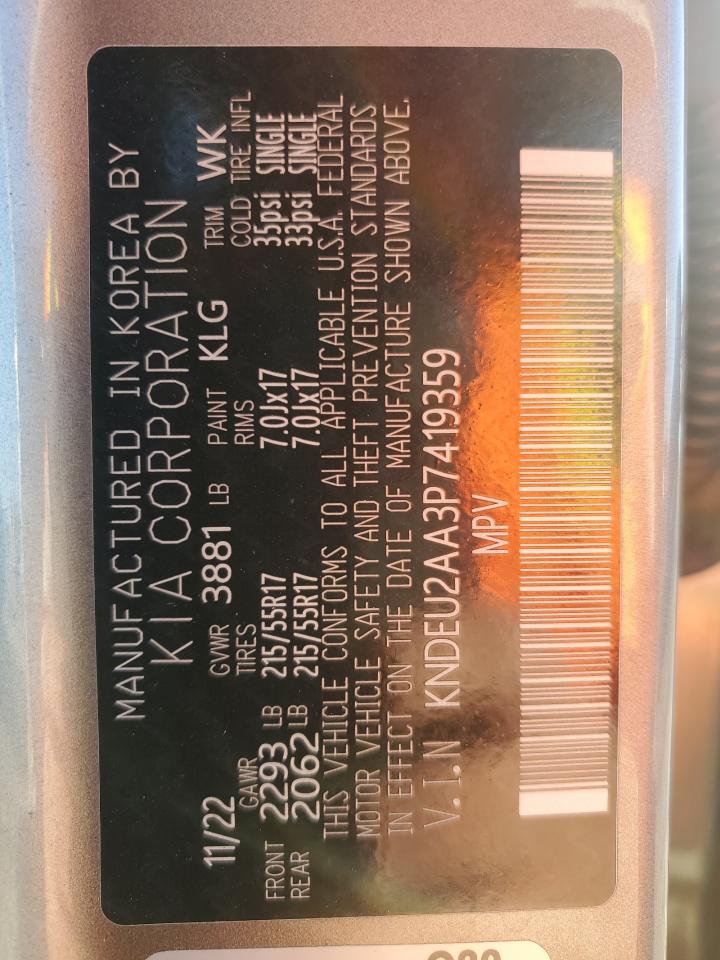2023 KIA SELTOS S VIN:KNDEU2AA3P7419359