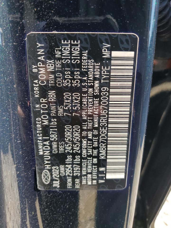 2024 HYUNDAI PALISADE CALLIGRAPHY VIN:KM8R7DGE3RU670039