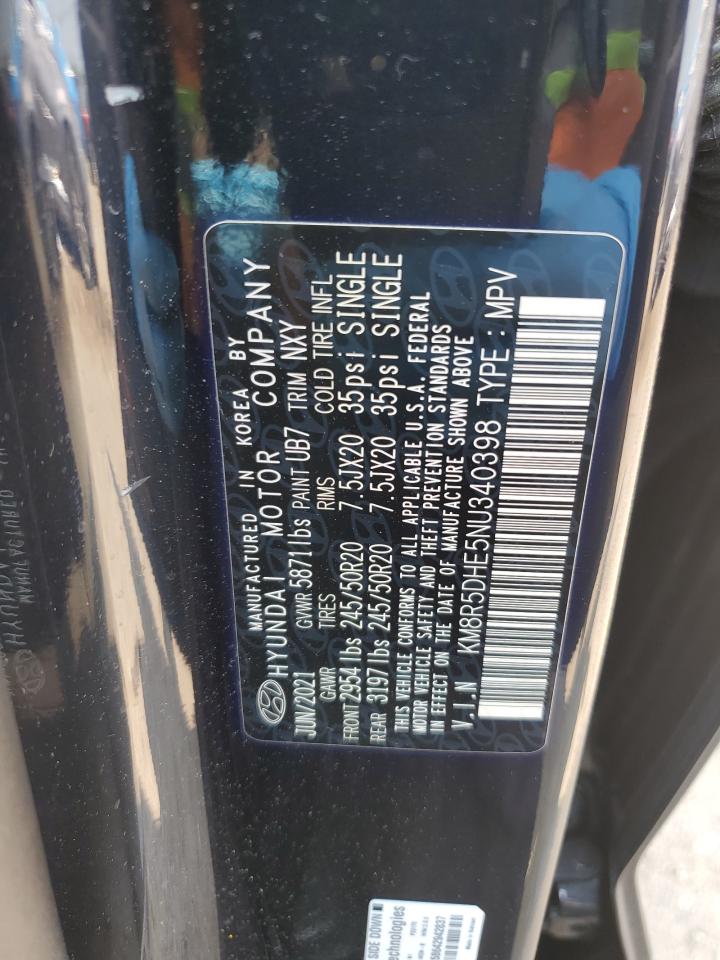 2022 HYUNDAI PALISADE LIMITED VIN:KM8R5DHE5NU340398