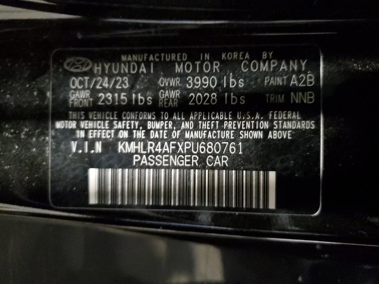 2023 HYUNDAI ELANTRA N LINE VIN:KMHLR4AFXPU680761