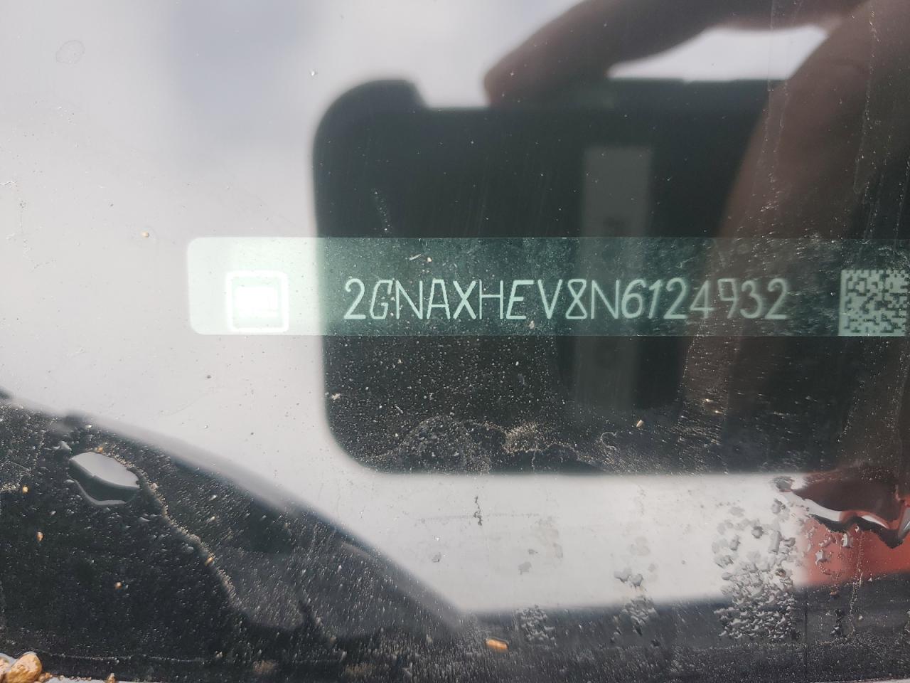 2022 CHEVROLET EQUINOX LS VIN:2GNAXHEV8N6124932