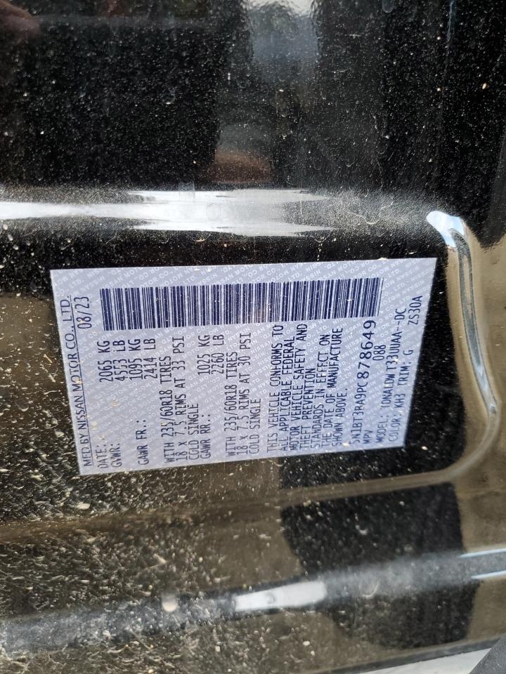 2023 NISSAN ROGUE SV VIN:5N1BT3BA9PC878649