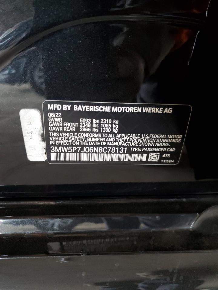 2022 BMW 330E VIN:3MW5P7J06N8C78131