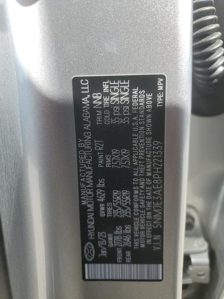 2023 HYUNDAI TUCSON LIMITED VIN:5NMJE3AE8PH221339