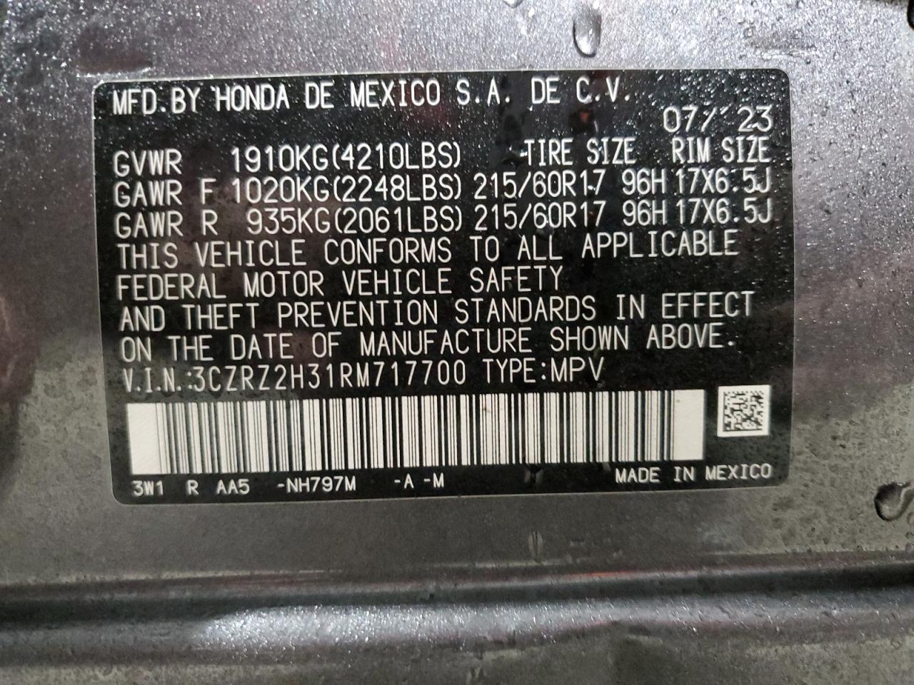 2024 HONDA HR-V LX VIN:1GBKC34JXWF038012