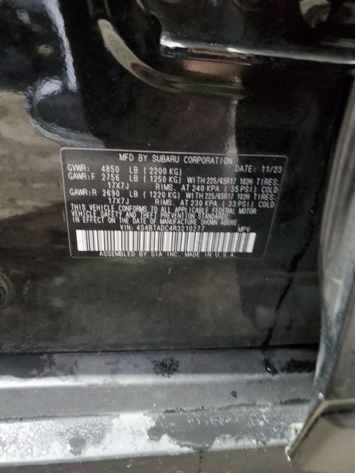 2024 SUBARU OUTBACK PREMIUM VIN:5J6RE48339L023325