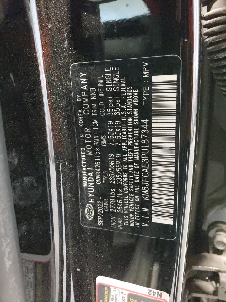 2023 HYUNDAI TUCSON N LINE VIN:KM8JFCAE3PU187344