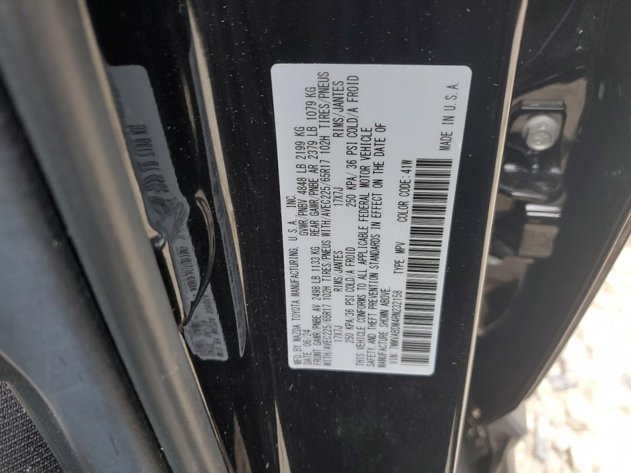 2024 MAZDA CX-50 PREMIUM VIN:7MMVABDM4RN232158