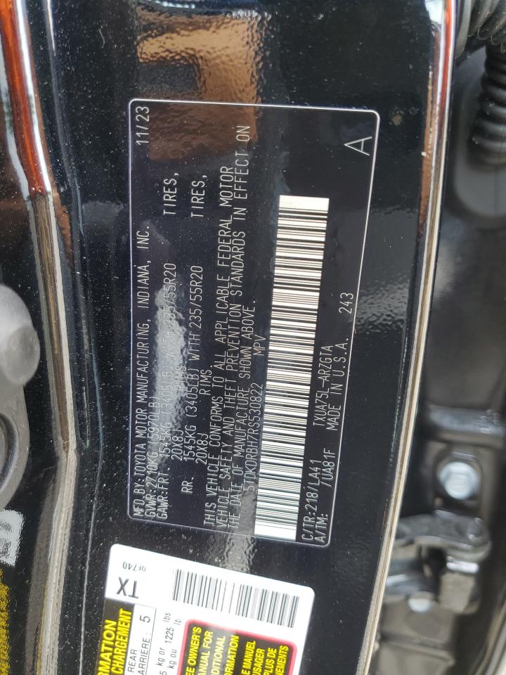 2024 TOYOTA HIGHLANDER LE VIN:5TDKDRBH7RS530822